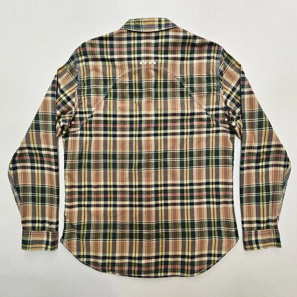 J.Crew Wallace & Barnes Navel Plaid Workshirt Classic M